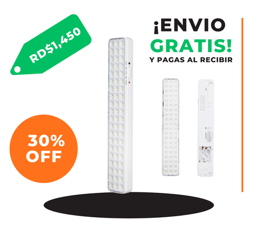 Lampara de Emergencia de 6 horas de uso, 60 LED IP20, 4,2W 240Lm, Litio, SEC