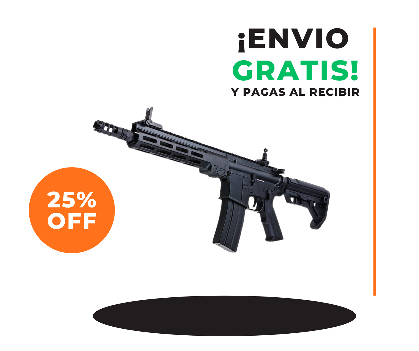 Juguete AR-15. Pistola de Hidrogel NIVEL PRO - Gel blaster.