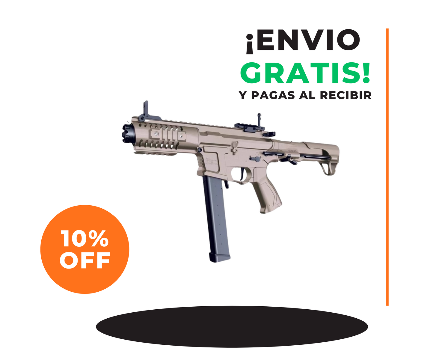 Juguete ARP-9 - Pistola de Hidrogel NIVEL PRO. Gel Blaster
